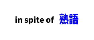 【文法】in spite of　■意味：～にもかかわらず